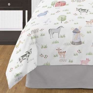 Sweet Jojo Designs Farm Animals 4-Piece Comforter Set in Red | buybuy BABY