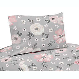 Sweet Jojo Designs® Watercolor Floral Queen Sheet Set