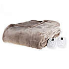 Alternate image 0 for Brookstone&reg; n-a-p&reg; Heated Plush Twin Blanket in Taupe