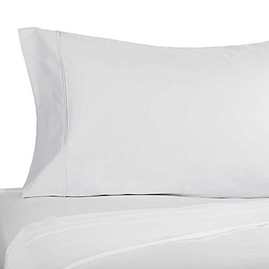 Brookstone&reg; BioSense&reg; Cotton Sateen 400-Thread-Count Standard/Queen Pillowcase in White. View a larger version of this product image.