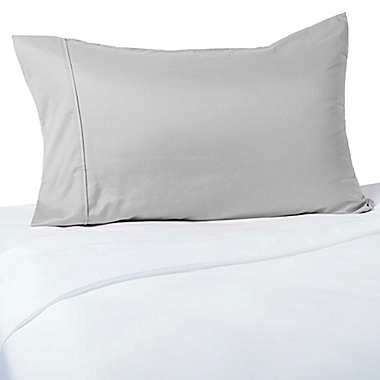 Brookstone&reg; BioSense 400-Thread-Count Charcoal-Infused Standard/Queen Pillowcase in Nickel. View a larger version of this product image.