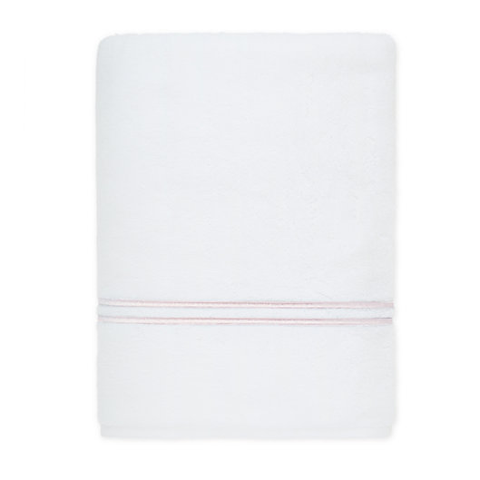 Alternate image 1 for Wamsutta® Egyptian Cotton Striped Bath Sheet in Rose/Grey