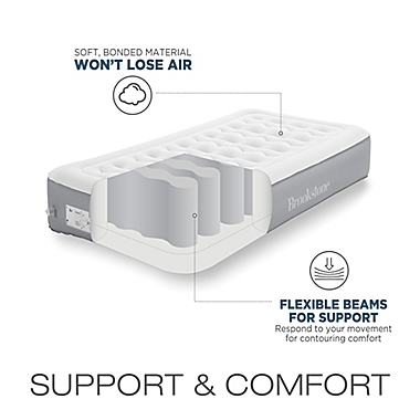Brookstone&reg; Perfect 12-Inch Twin Air Mattress with Built-In Pump. View a larger version of this product image.