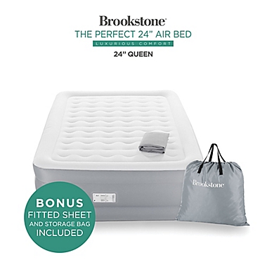 Brookstone&reg; Perfect 24-Inch Queen Air Mattress with Built-In Pump. View a larger version of this product image.