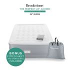 Alternate image 3 for Brookstone&reg; Perfect 24-Inch Queen Air Mattress with Built-In Pump