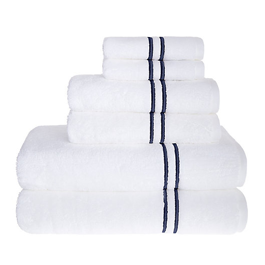 100% cotton Jacquard Pattern 450 GSM Light Weight 6 pcs Towel Set Lint free 