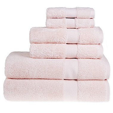 Wamsutta&reg; Egyptian Cotton 6-Piece Bath Towel Set in Pink. View a larger version of this product image.