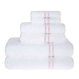 Wamsutta® Egyptian Baratta Stitch Cotton 6-Piece Bath Towel Set in Dusty Rose