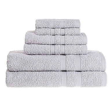 Simply Essential&trade; 6-Piece Towel Set in Grey. View a larger version of this product image.