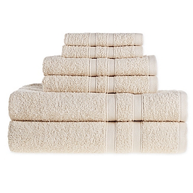 Simply Essential&trade; 6-Piece Towel Set in Sand. View a larger version of this product image.