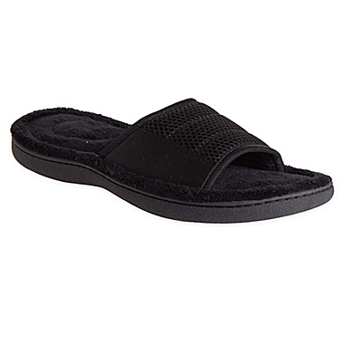 Brookstone&reg; Easy Care Men&#39;s Slide Slippers. View a larger version of this product image.