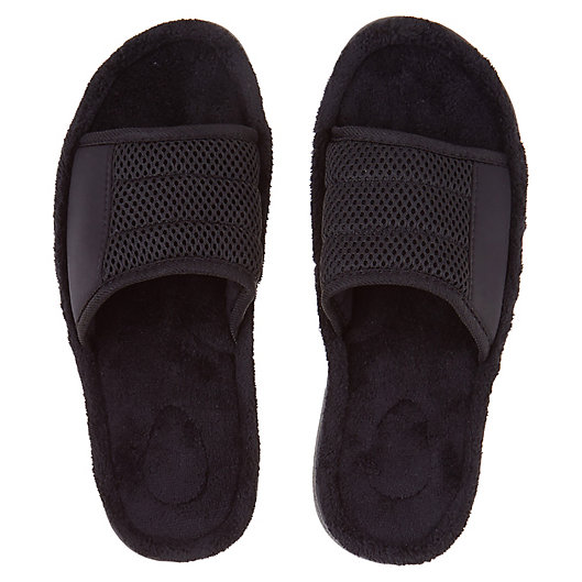 Alternate image 1 for Brookstone® Easy Care Men's Slide Slippers