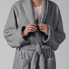 Alternate image 2 for Nestwell&trade; Small/Medium Unisex Plush Robe in Sharkskin