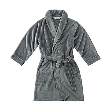 Nestwell&trade; Large/X-Large Unisex Plush Robe in Sharkskin. View a larger version of this product image.