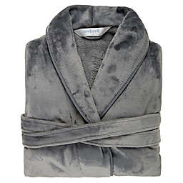 Nestwell™ Small/Medium Unisex Plush Robe in Sharkskin