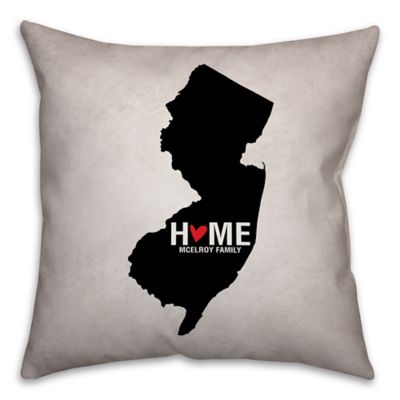 State Pride 16-Inch x 16-Inch Square Throw Pillow Collection in Black/White