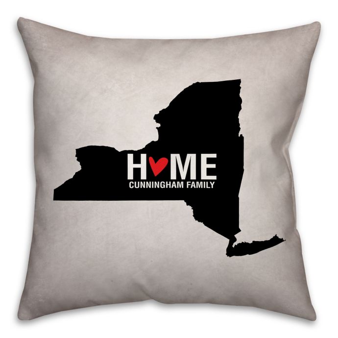New York State Pride 16 Inch X 16 Inch Square Throw Pillow In