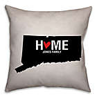 Alternate image 0 for Connecticut State Pride Square Throw Pillow in Black/White