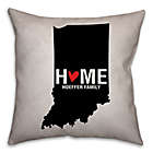 Alternate image 0 for Indiana State Pride Square Throw Pillow in Black/White