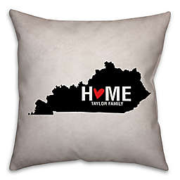 Kentucky State Pride Square Throw Pillow in Black/White