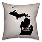 Alternate image 0 for Michigan State Pride Square Throw Pillow in Black/White