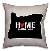 Oregon State Pride Square Throw Pillow in Black/White
