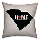 Alternate image 0 for South Carolina State Pride Square Throw Pillow in Black/White