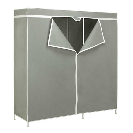 Alternate image 1 for Honey-Can-Do® 60-Inch Steel Frame Cloth Storage Wardrobe in Grey