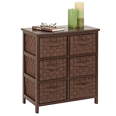 Honey-Can-Do&reg; 6-Drawer Woven Strap Storage Chest in Light Espresso. View a larger version of this product image.