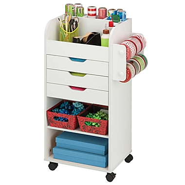 Honey-Can-Do&reg; Craft Storage Cart in White. View a larger version of this product image.