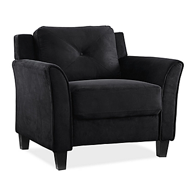 Genova Microfiber Chair in Black. View a larger version of this product image.