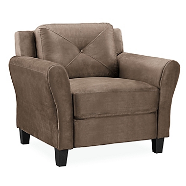 Giano Microfiber Chair in Brown. View a larger version of this product image.
