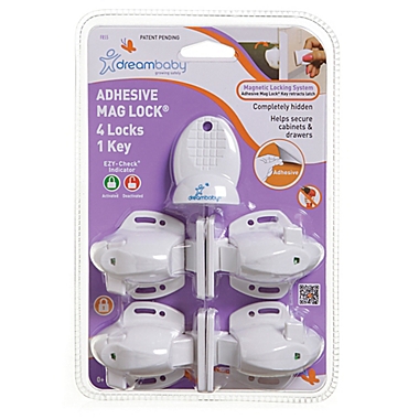 Dreambaby&reg; 4-Pack Adhesive Magnetic Locking System. View a larger version of this product image.