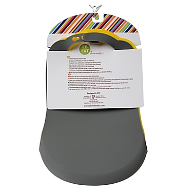 chewbeads&reg; Boy 2-Pack Silicone Food Bibs in Grey/Yellow. View a larger version of this product image.