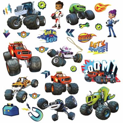Roommates Décor Blaze And The Monster Machines L Stick Wall Decals Bed Bath Beyond - Monster Jam Giant Wall Decals