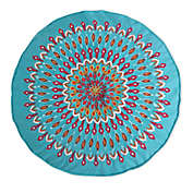 Levtex Home Mirage Round Throw Pillow in Teal