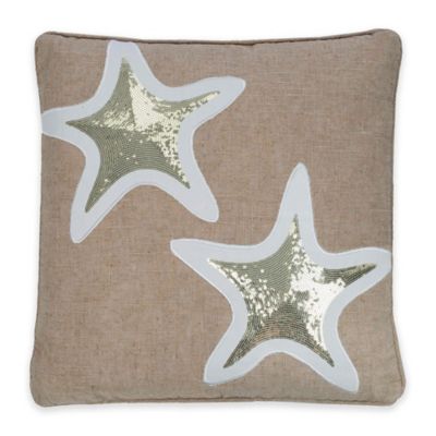 Levtex Home Blue Maui Starfish Square Throw Pillow