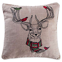 Levtex Home Avery Deer Square Throw Pillow in Natural