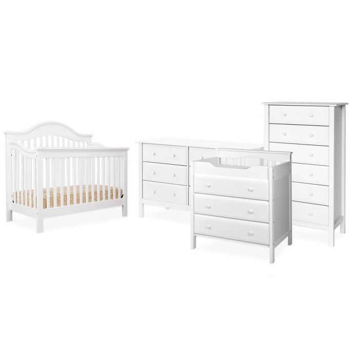 Davinci Jayden Nursery Furniture Collection In White Bed Bath