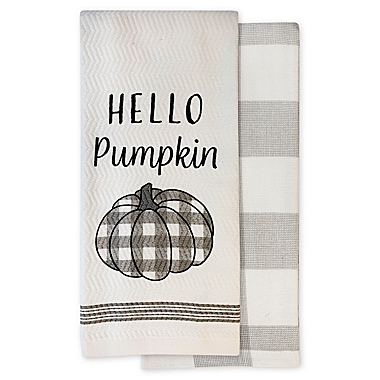 Hello Pumpkin Harvest Kitchen Towels (Set of 2). View a larger version of this product image.
