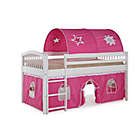 Alternate image 0 for Addison Junior Loft Bed with Tent and Playhouse in White/Pink