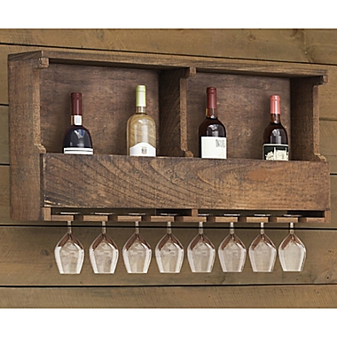 Alaterre Pomona 6-Bottle Wine Rack in Brown. View a larger version of this product image.