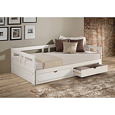 Alaterre Melody Twin Day Bed with Storage in White. View a larger version of this product image.