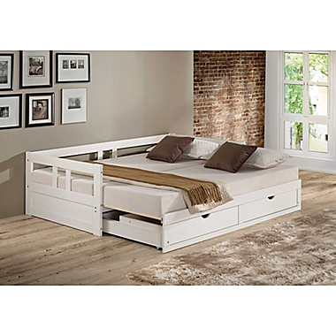Alaterre Melody Twin Day Bed with Storage in White. View a larger version of this product image.
