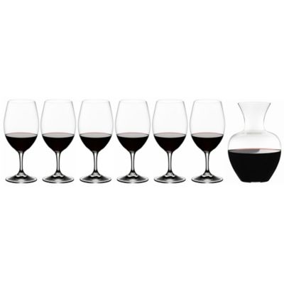 Riedel&reg; Ouverture 6-Piece Magnum Wine Glass Set with Apple Decanter
