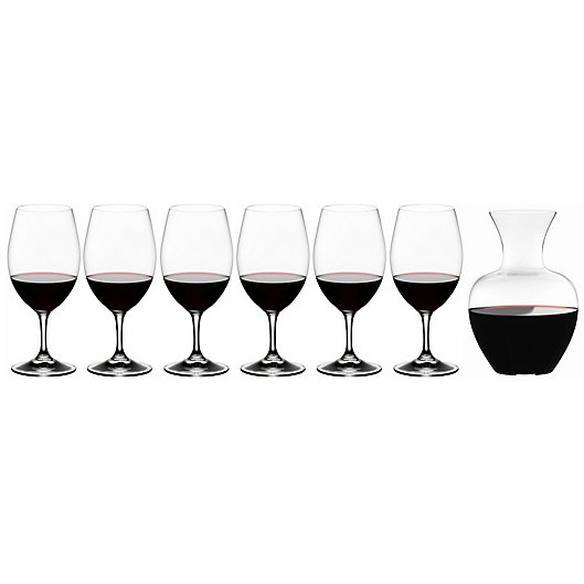 Alternate image 1 for Riedel® Ouverture 6-Piece Magnum Wine Glass Set with Apple Decanter
