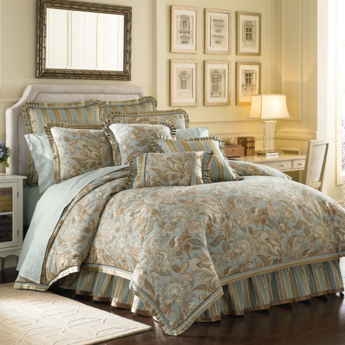 J Queen New York Barcelona Comforter Set In Aqua Bed Bath Beyond