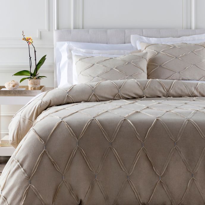 Surya Abakan Cotton Linen Duvet Cover In Light Grey Bed Bath