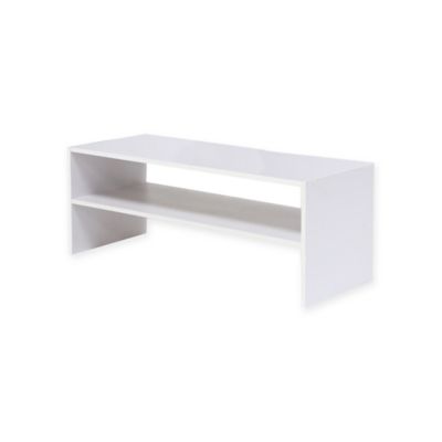 Stackable 24 Inch Horizontal 2 Shelf Organizer In White Bed Bath Beyond