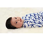 Alternate image 4 for Aden + Anais & 3-Pack Silky Soft Indigo Swaddle Blanket in White